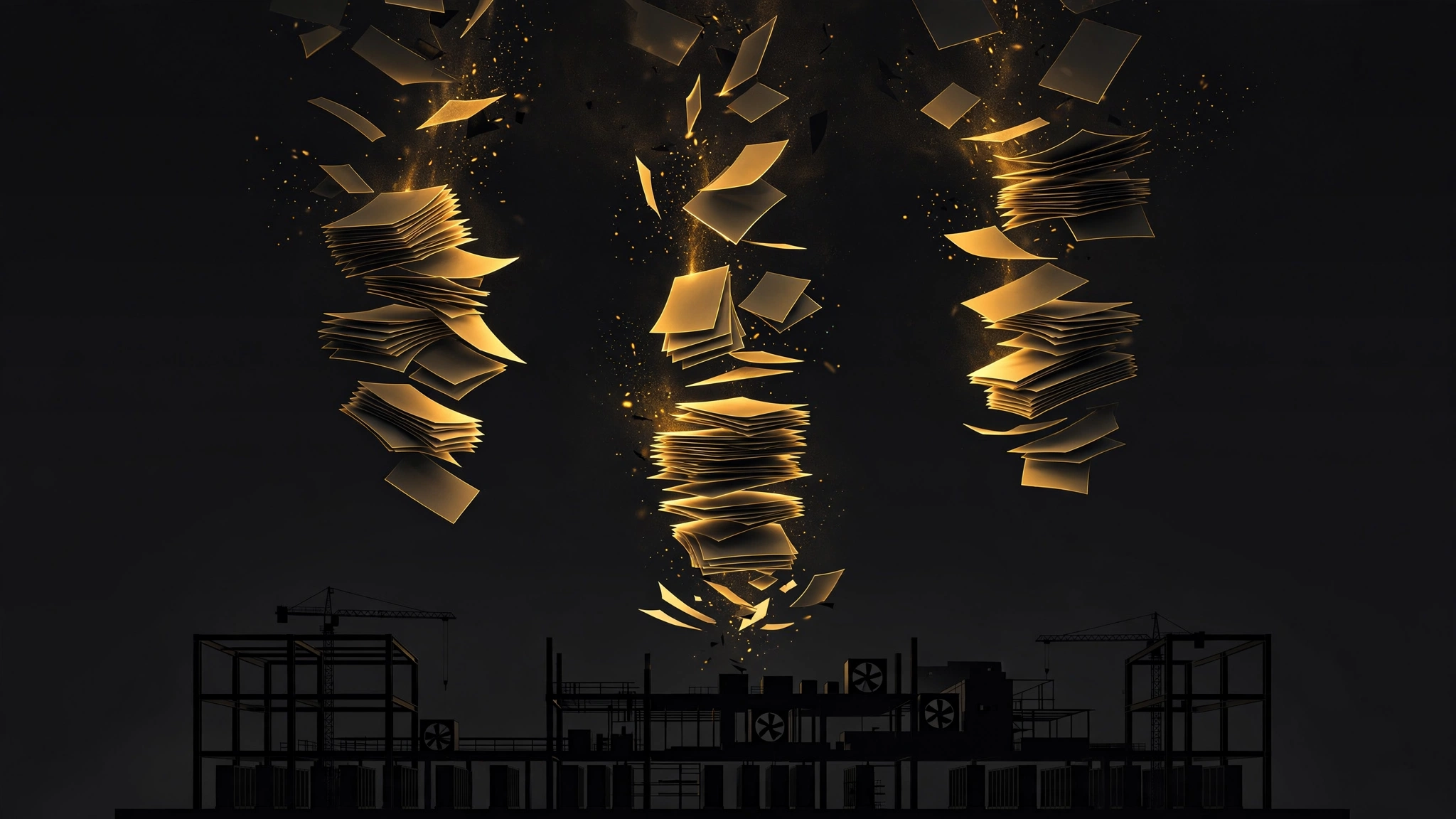 Editorial illustration for AI Companies Borrowed $466 Billion This Year. Then September Went Quiet.