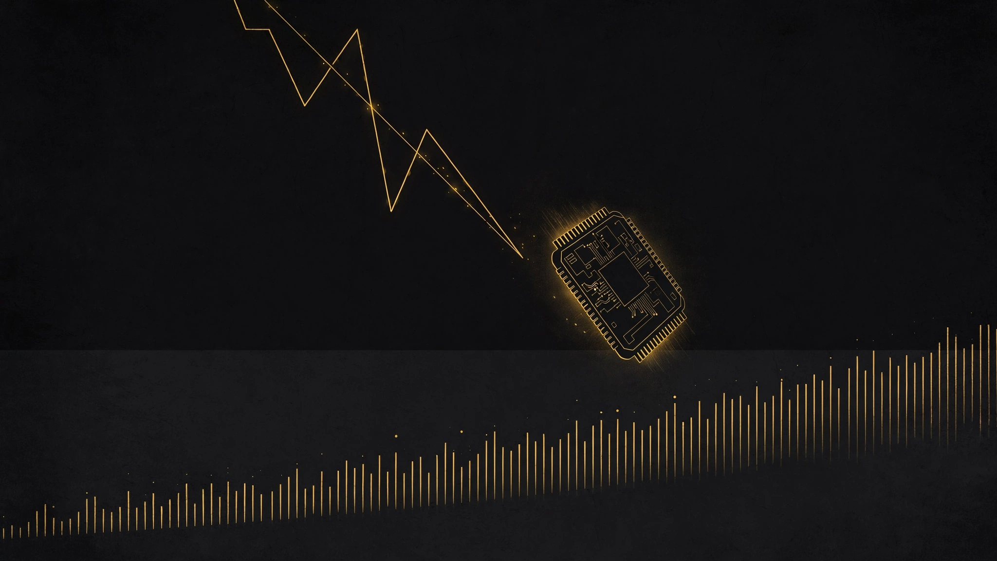 Editorial illustration for Chips Fell 6.7%. NYSE Advancers Outnumbered Decliners.