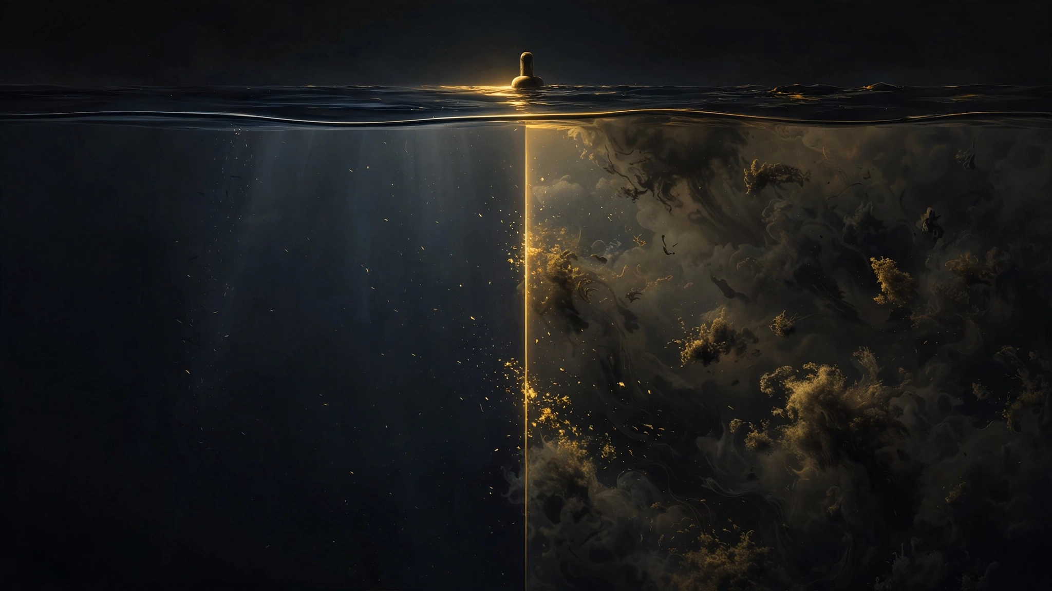 Editorial illustration for Blue Planet III Is Keeping the Murk In. Imperfection Is Not Proof.