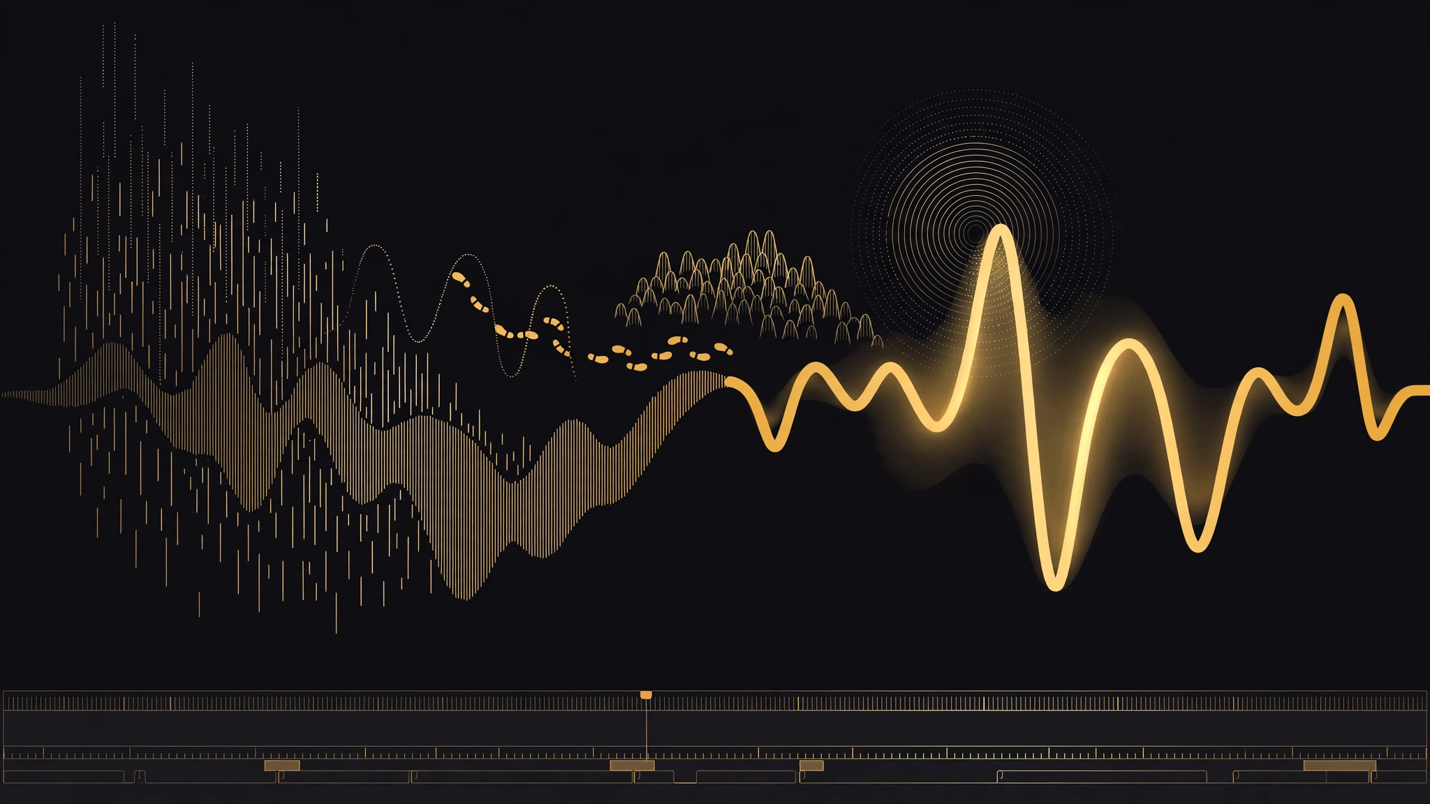 Editorial illustration for ElevenLabs SFX v3 Puts Multiple Sounds in One Prompt. The Scores Stay Private.