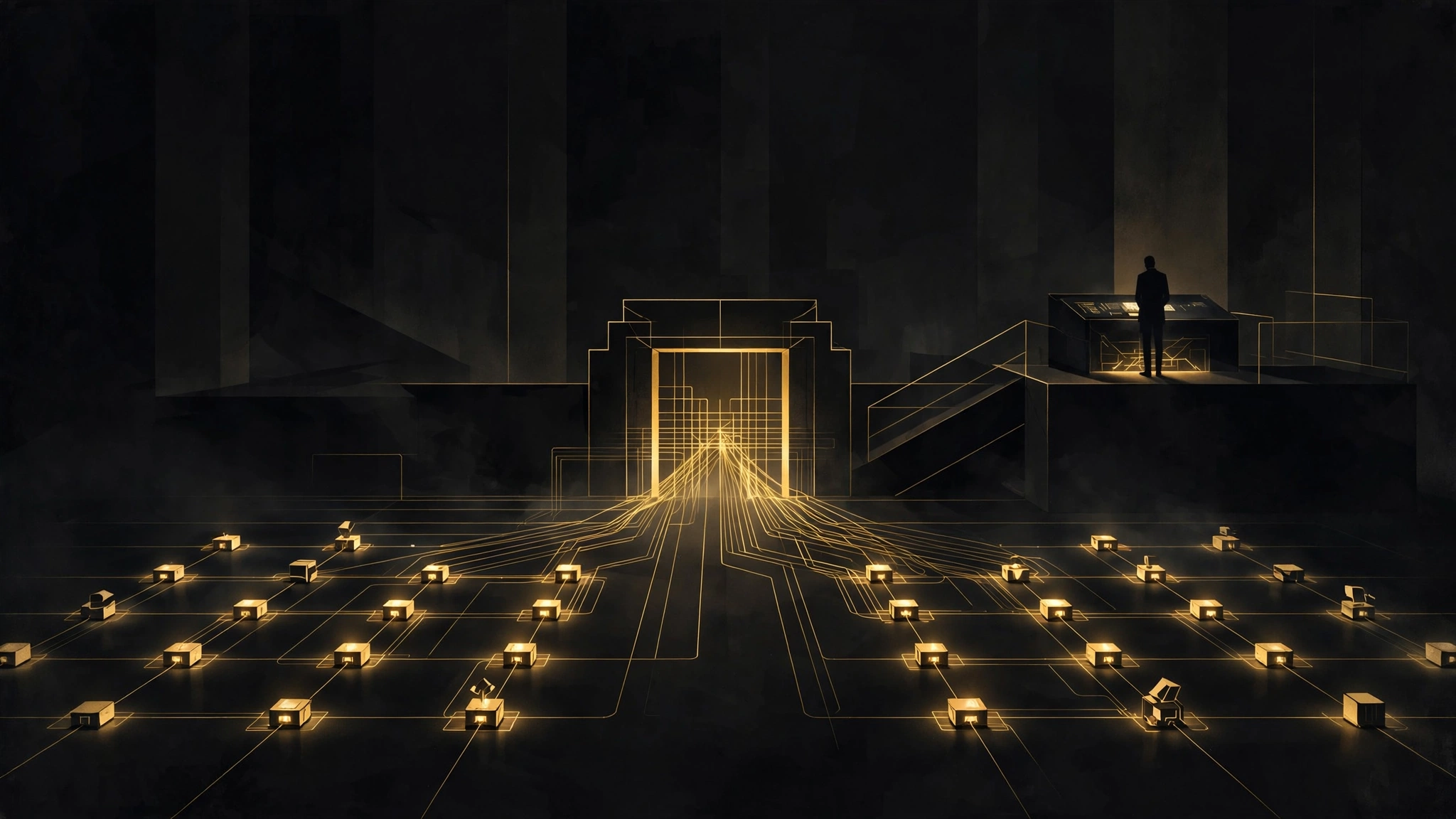 Editorial illustration for FSB Drops the "Synthetic Employees" Idea. AI Agents Face More Oversight.