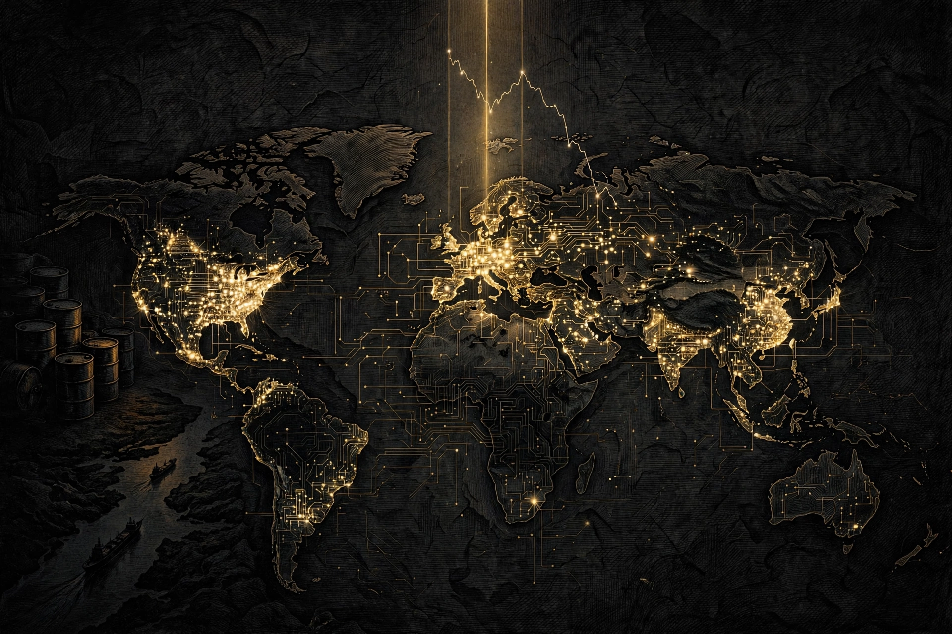 Editorial illustration for AI Investment Is Holding Up Global Growth. The Support Is Narrower Than the Headline.