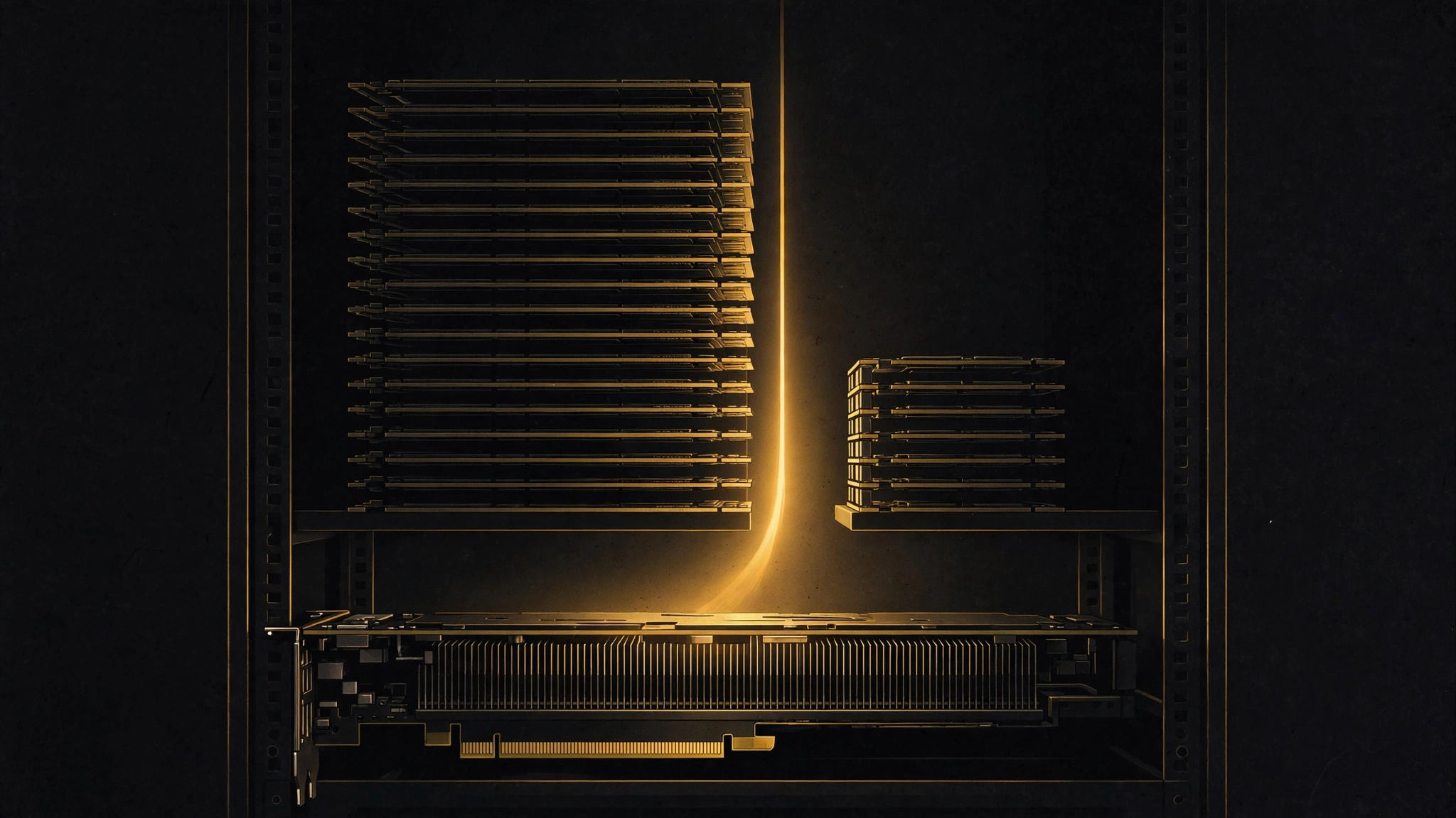 Editorial illustration for Intel's 480GB AI Card Is Not Intel's Card. Its Own Has 160GB.