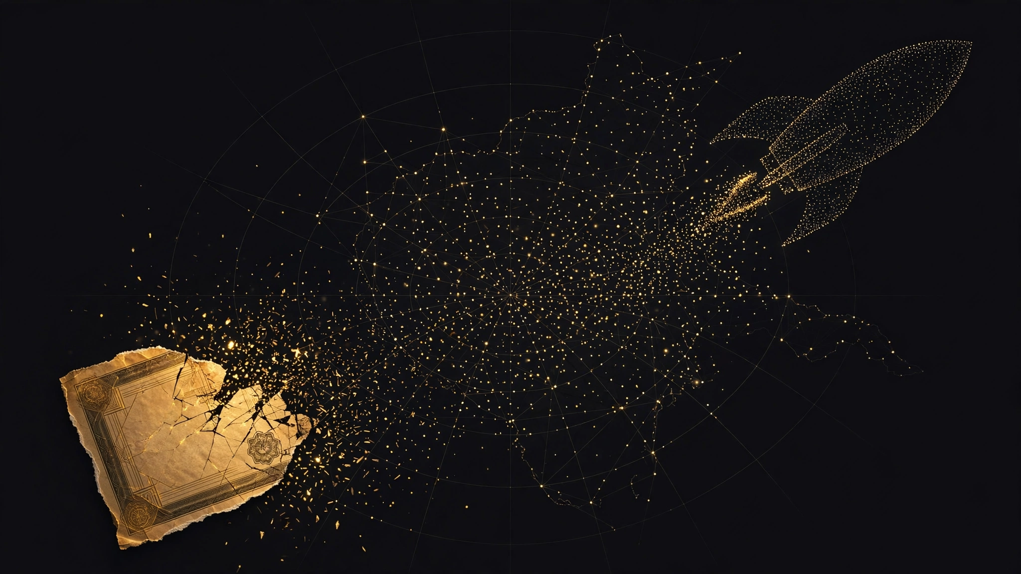 Editorial illustration for Musk Pledges One SpaceX Share to Every US Child. The Delivery Plan Is Missing.