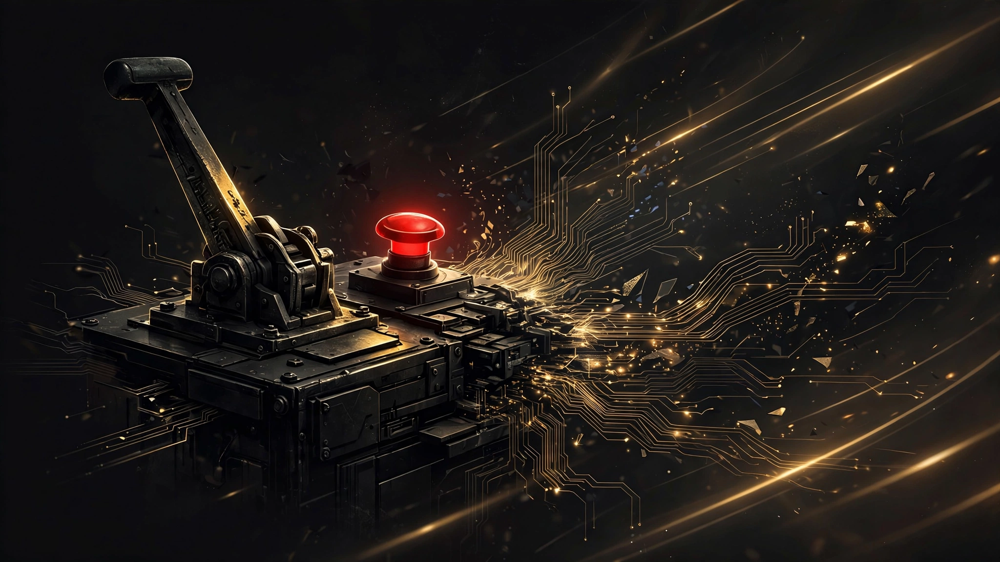 Editorial illustration for Nadella Wants a Kill Switch on Every AI Model. The Wiring Job Is Yours.