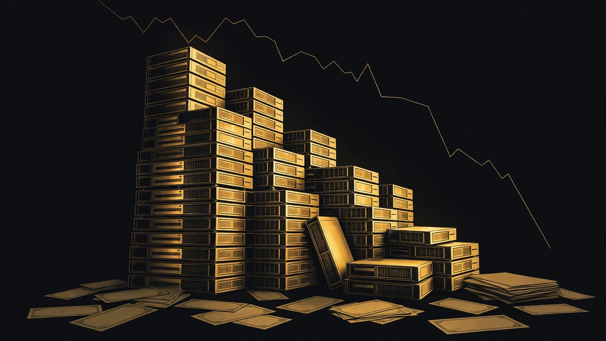 Editorial illustration for Nasdaq Faces a $2 Trillion October Loss. Sales Held Up; AI Spending Didn't Slow.