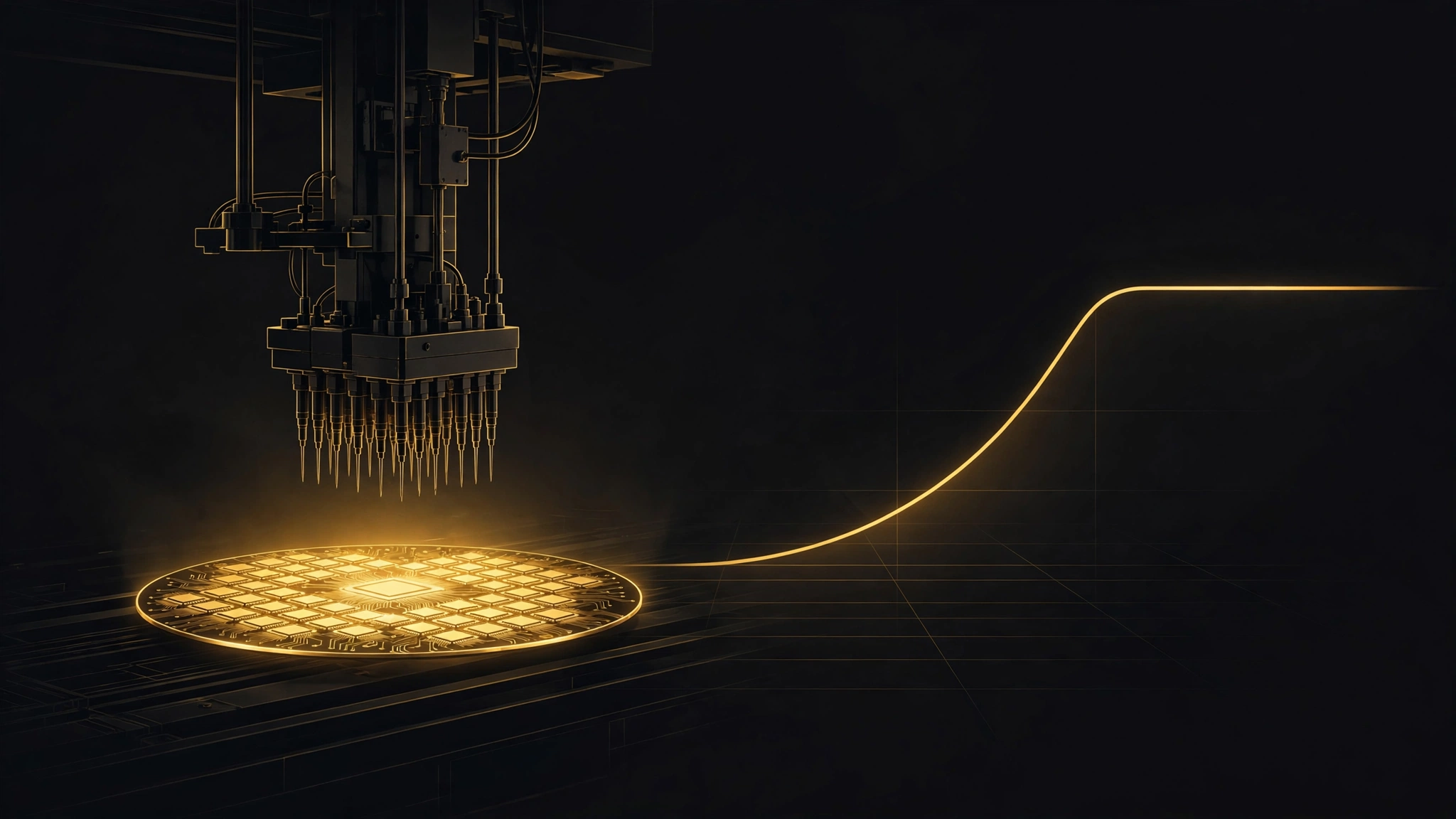 Editorial illustration for Teradyne's Revenue Rose 70%. Its Q4 Guide Goes Sideways.