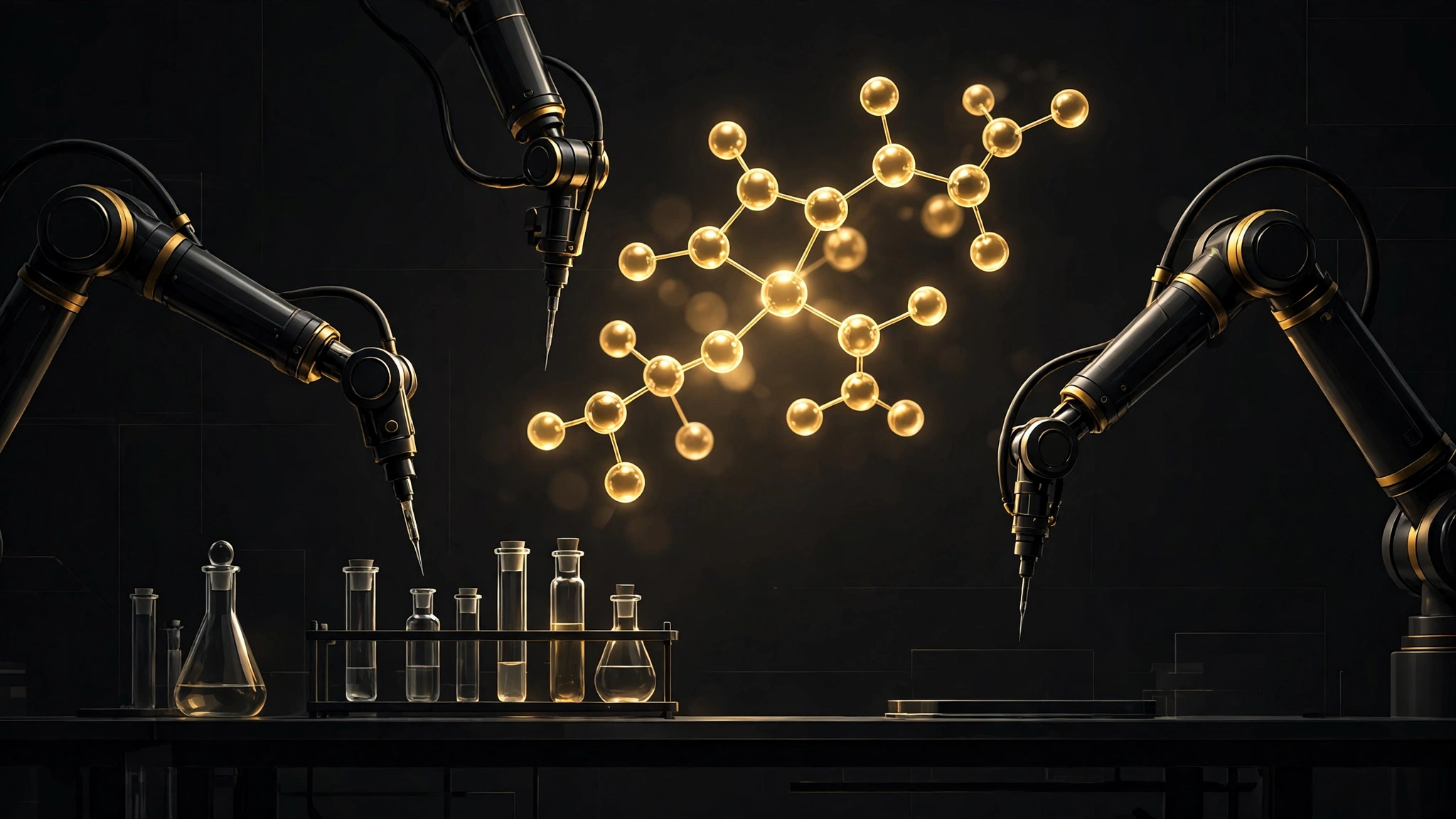 Editorial illustration for Warp Sciences Raises $215M for Robot Chemistry. Where Is the Lab?